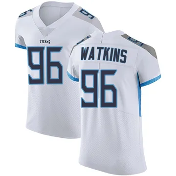 Men's Carlos Watkins Tennessee Titans Elite White Vapor Untouchable Jersey