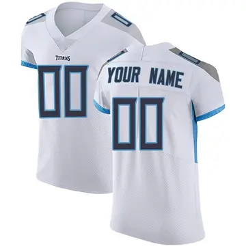 Men's Custom Tennessee Titans Elite White Vapor Untouchable Jersey