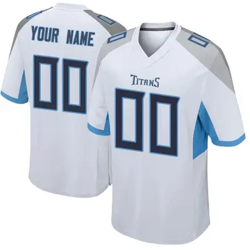 Men's Custom Tennessee Titans Game White Jersey