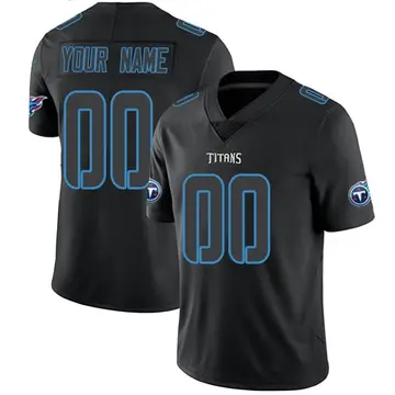 Men's Custom Tennessee Titans Limited Black Impact Jersey