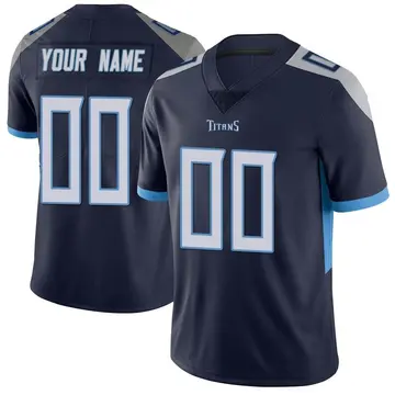 Men's Custom Tennessee Titans Limited Navy Vapor Untouchable Jersey