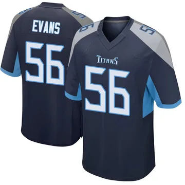 Men's Desmond Evans Tennessee Titans Game Navy Jersey