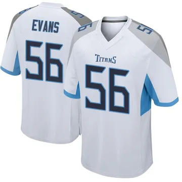 Men's Desmond Evans Tennessee Titans Game White Jersey
