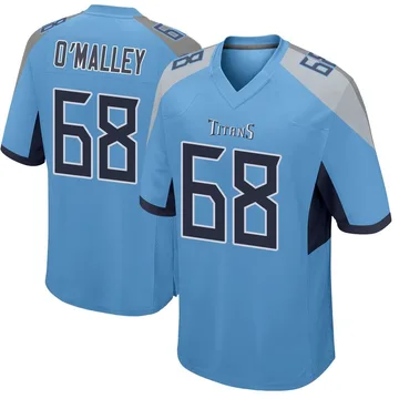 Men's Devonte O'Malley Tennessee Titans Game Light Blue Jersey