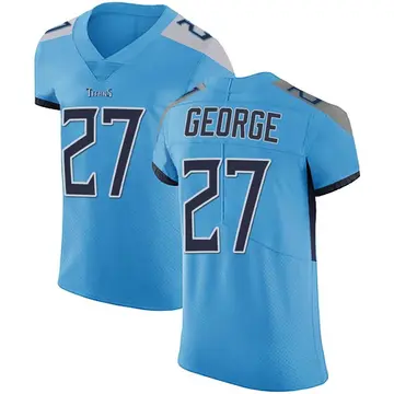 Men's Eddie George Tennessee Titans Elite Light Blue Team Color Vapor Untouchable Jersey