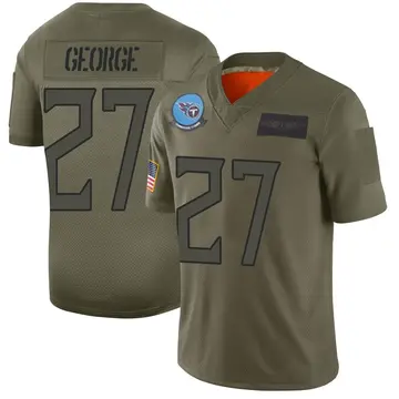 Men's Eddie George Tennessee Titans Limited Camo 2019 Salute to Service Jersey