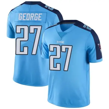 Men's Eddie George Tennessee Titans Limited Light Blue Color Rush Jersey