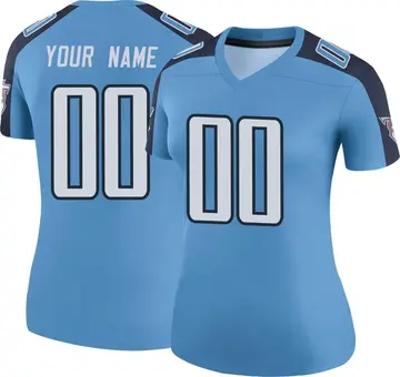 Women's Custom Tennessee Titans Legend Light Blue Color Rush Jersey