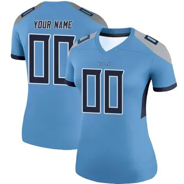 Women's Custom Tennessee Titans Legend Light Blue Jersey