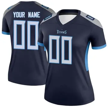 Women's Custom Tennessee Titans Legend Navy Jersey