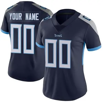 Women's Custom Tennessee Titans Limited Navy Vapor Untouchable Jersey