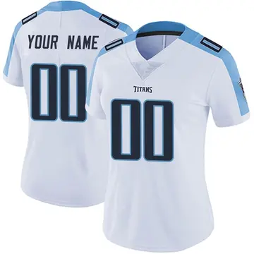 Women's Custom Tennessee Titans Limited White Vapor Untouchable Jersey