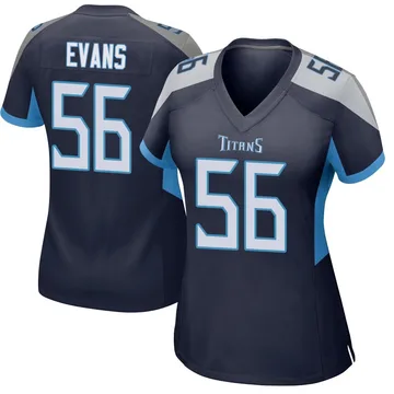 Women's Desmond Evans Tennessee Titans Game Navy Jersey