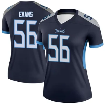 Women's Desmond Evans Tennessee Titans Legend Navy Jersey