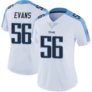 Women's Desmond Evans Tennessee Titans Limited White Vapor Untouchable Jersey