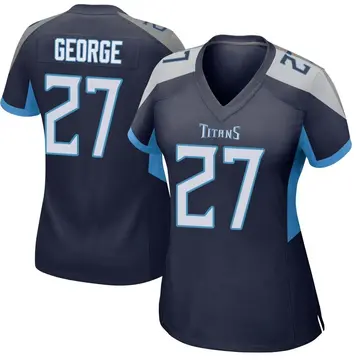Women's Eddie George Tennessee Titans Game Navy Jersey