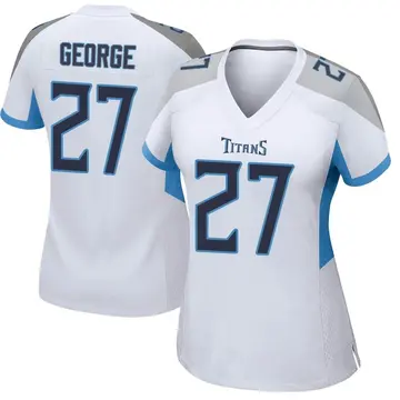 Women's Eddie George Tennessee Titans Game White Jersey