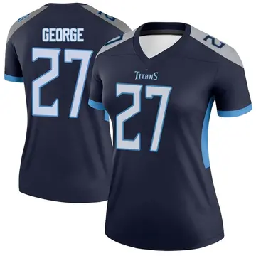 Women's Eddie George Tennessee Titans Legend Navy Jersey