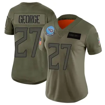 Women's Eddie George Tennessee Titans Limited Camo 2019 Salute to Service Jersey