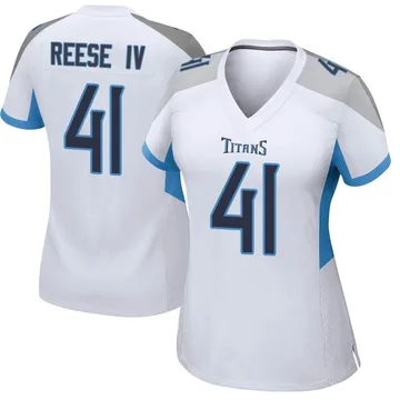 Women's Otis Reese IV Tennessee Titans Game White Jersey