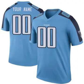 Youth Custom Tennessee Titans Legend Light Blue Color Rush Jersey