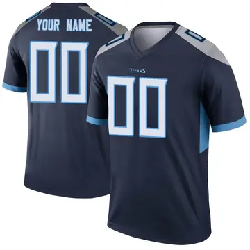Youth Custom Tennessee Titans Legend Navy Jersey