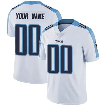 Youth Custom Tennessee Titans Limited White Vapor Untouchable Jersey