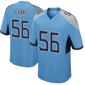 Youth Desmond Evans Tennessee Titans Game Light Blue Jersey
