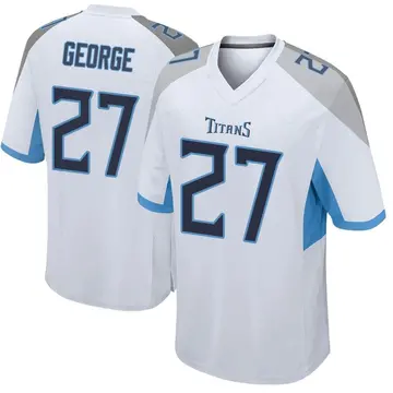 Youth Eddie George Tennessee Titans Game White Jersey