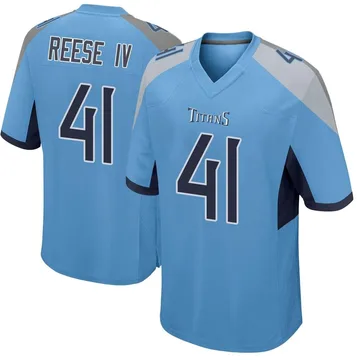 Youth Otis Reese IV Tennessee Titans Game Light Blue Jersey