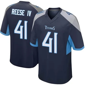 Youth Otis Reese IV Tennessee Titans Game Navy Jersey