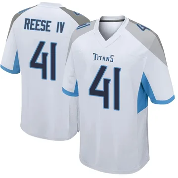Youth Otis Reese IV Tennessee Titans Game White Jersey